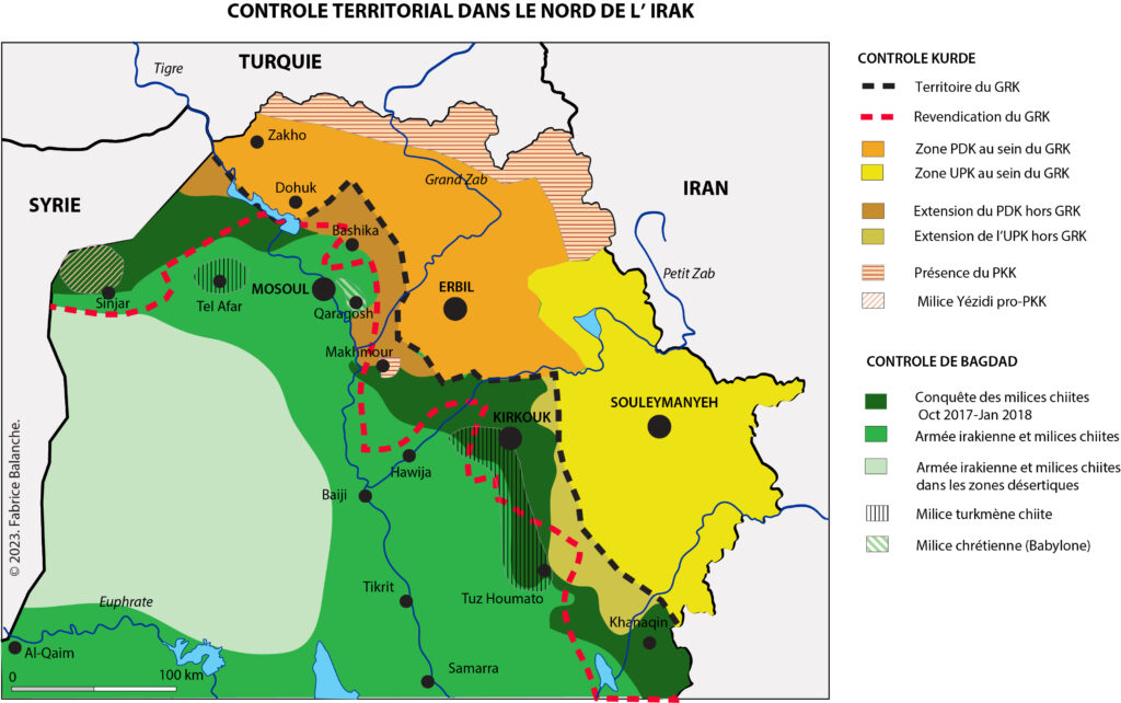 Le contrôle territorial dans le Nord de l'Irak