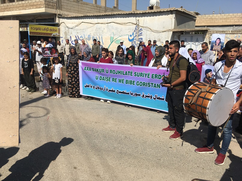Kurdistan Syrie Amouda manifestation 2019
