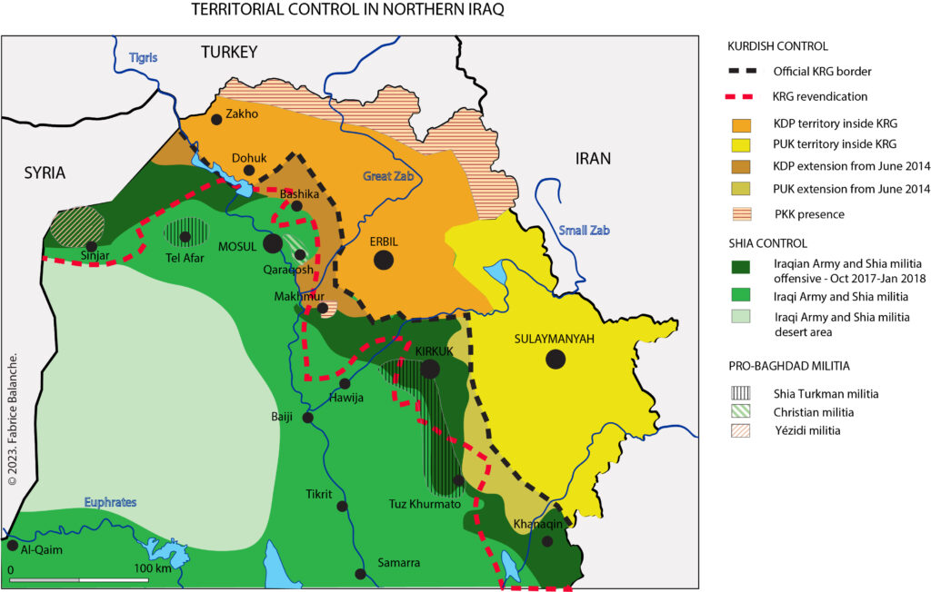 Territorial control in Northern Iraq - Fabrice Balanche