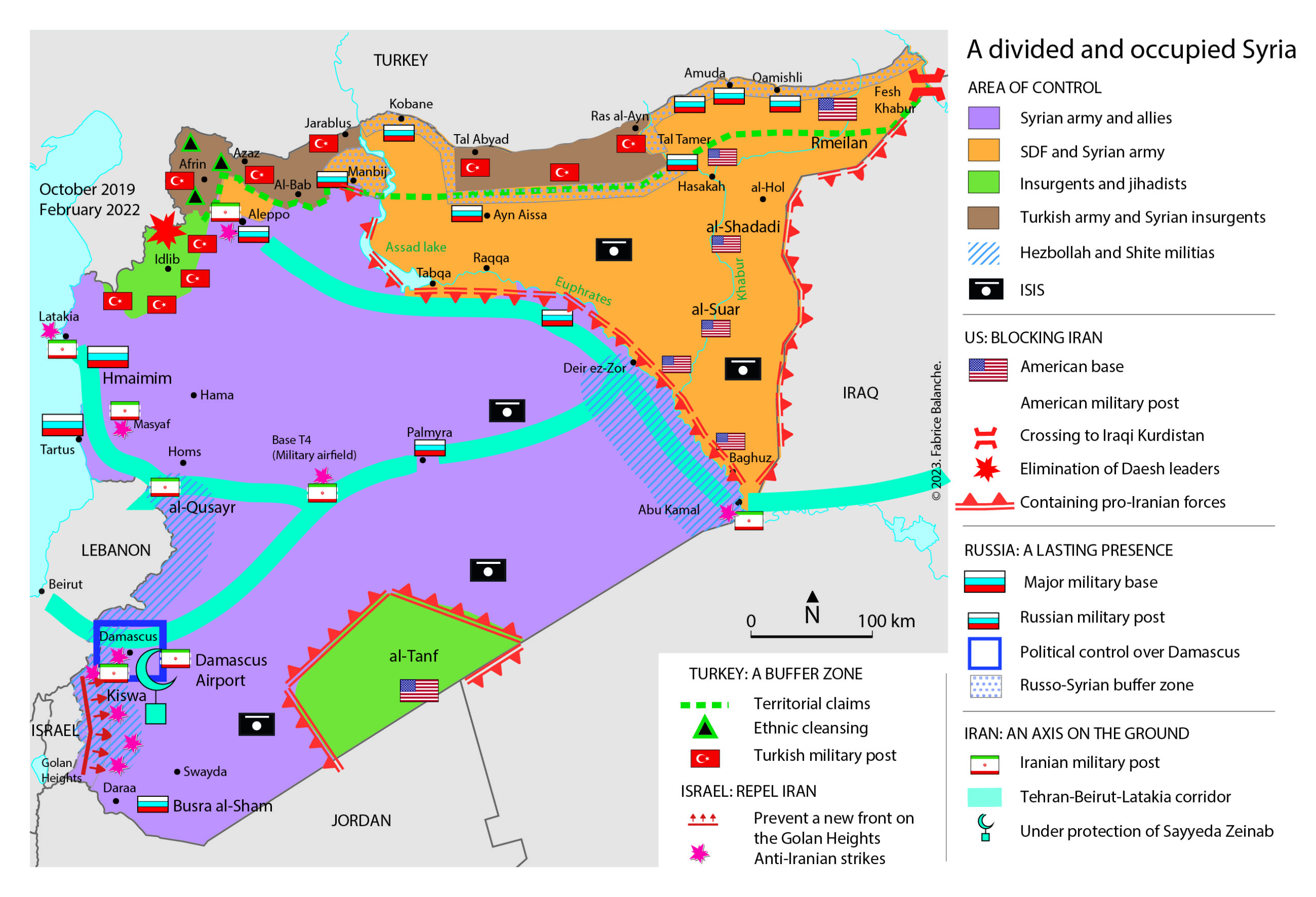 Divided an occupied Syria