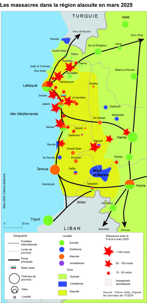 Les massacres dans la région alaouite-mars 2025 Fabrice Balanche
