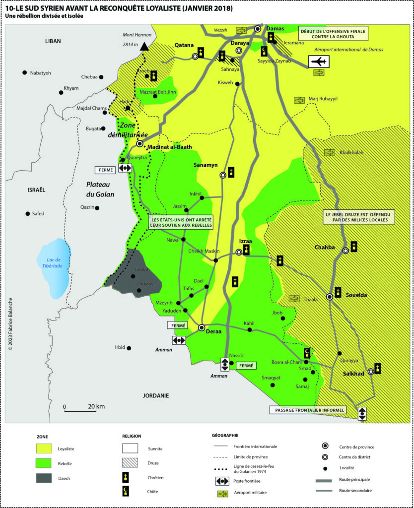 Le Sud de la Syrie en 2018