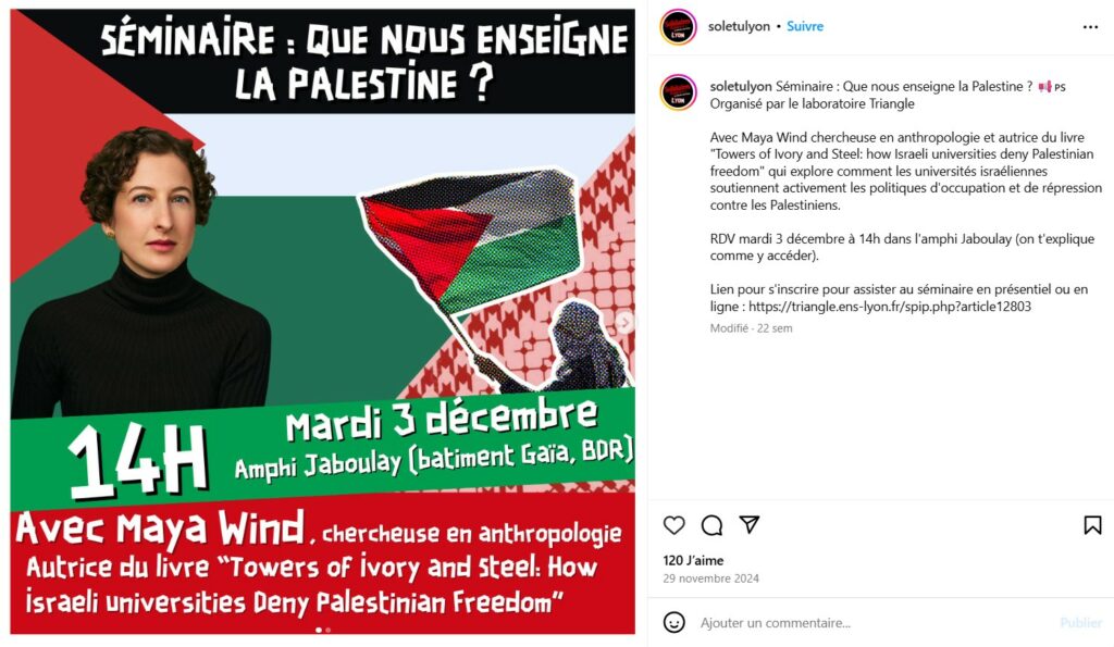 Séminaire Palestine - Maya Wind
